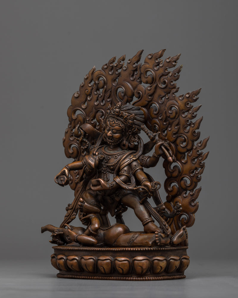 Six Armed Mahakala Sculpture | Dharmapala Pantheon of The Wrathful Deities