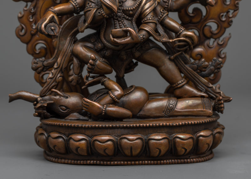 Six Armed Mahakala Sculpture | Dharmapala Pantheon of The Wrathful Deities