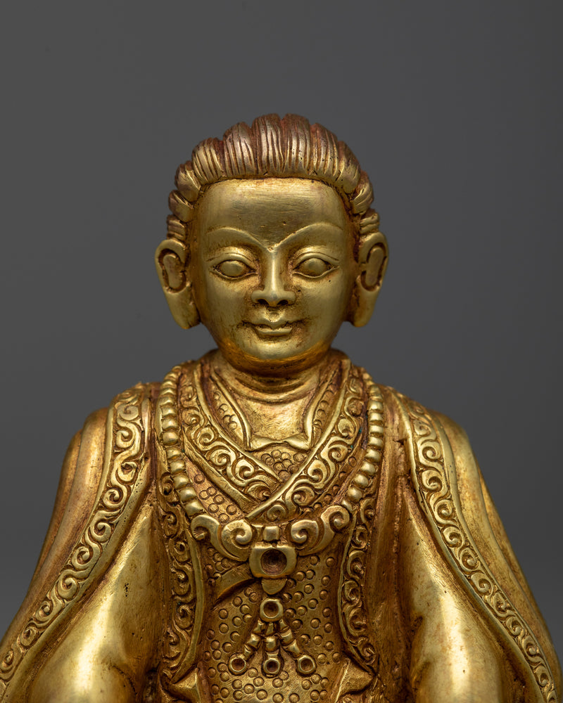 Guru Marpha and his Disciples Statue Set | Small Machine Made Figure of Tibetan Buddhist Master