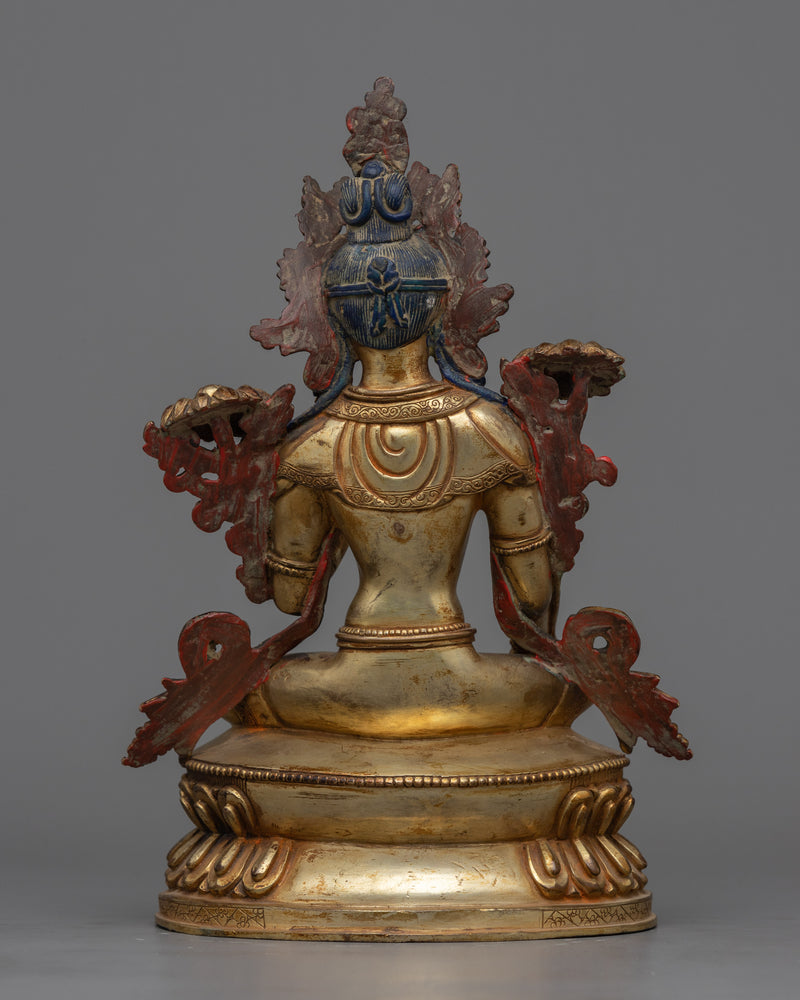 Antique-Looking Green Tara Sculpture | Discover Serenity with Our Sculpture