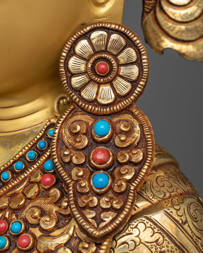 Crown Shakyamuni Buddha Statue | 19 Inch Beautiful Work of Art