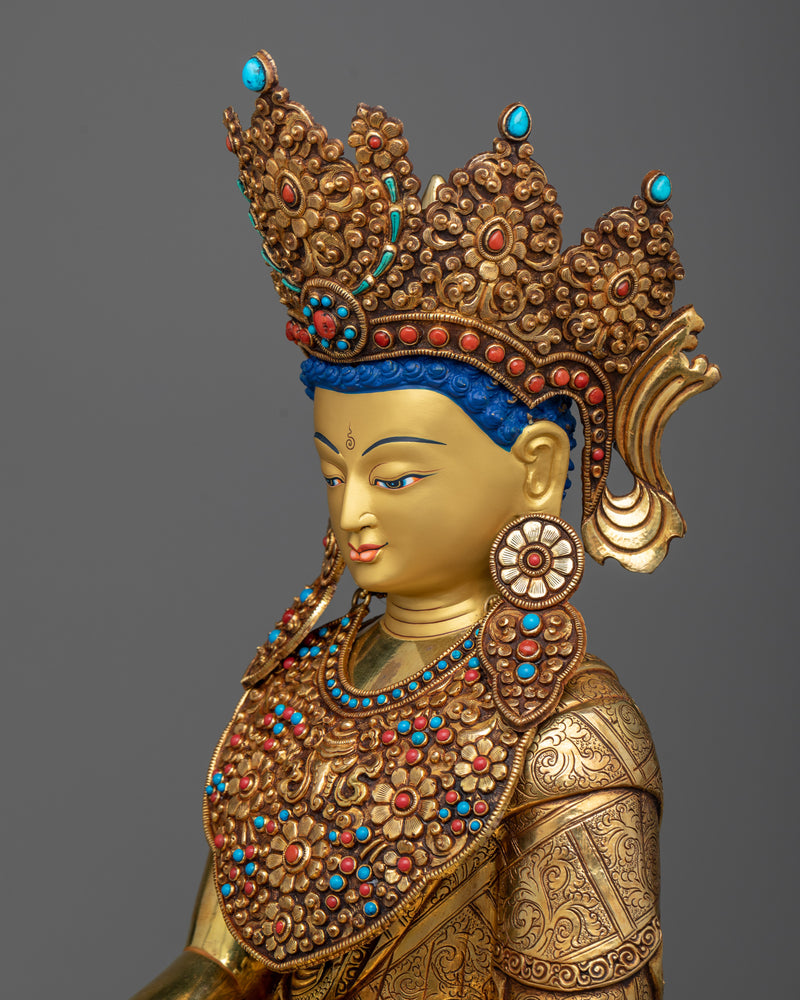 Crown Shakyamuni Buddha Statue | 19 Inch Beautiful Work of Art