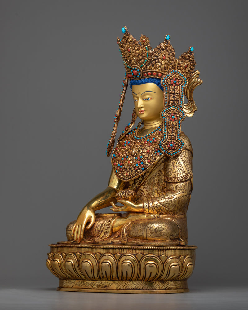 Crown Shakyamuni Buddha Statue | 19 Inch Beautiful Work of Art