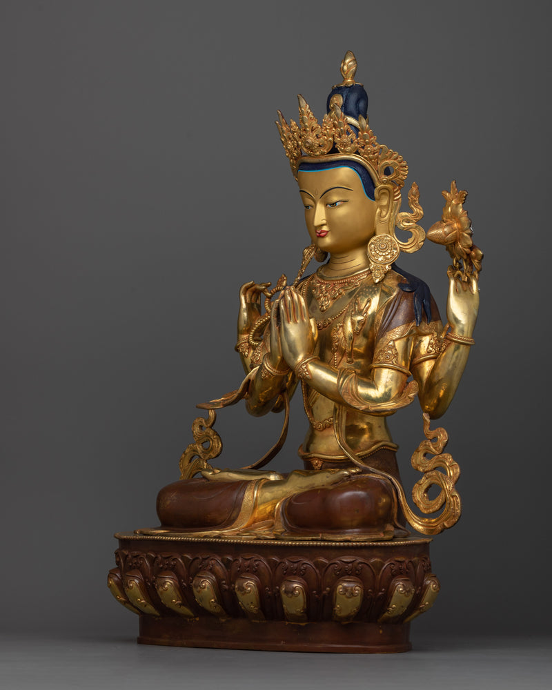 Chenrezig Large Statue | 25.9 Inches Sculpture of Compassionate Being