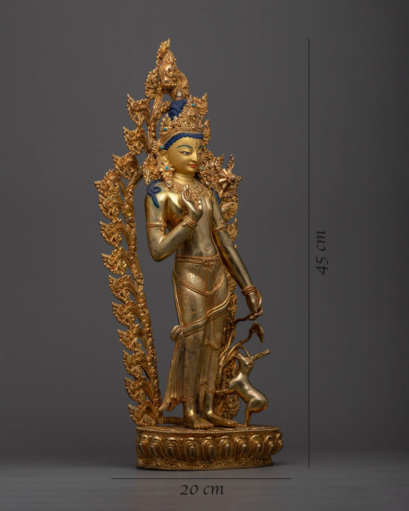 Standing Chenrezig Gold Statue