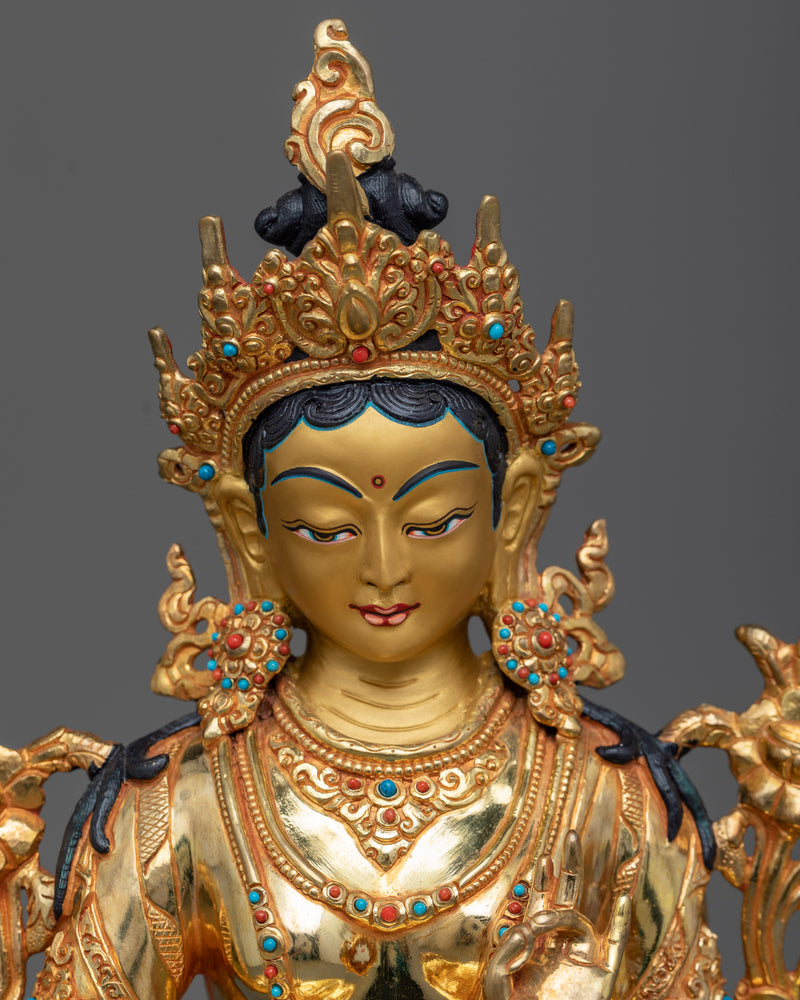 goddess-green-tara-sculpture-for-shrine