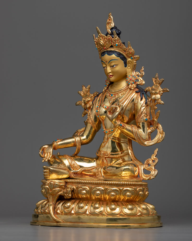 goddess-green-tara-sculpture-for-shrine