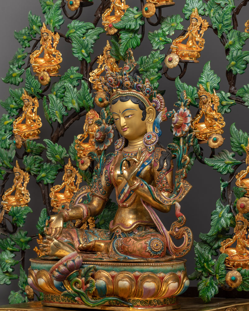 21 Tara Goddess Tree Sculpture | Unravel Spiritual Blossomin