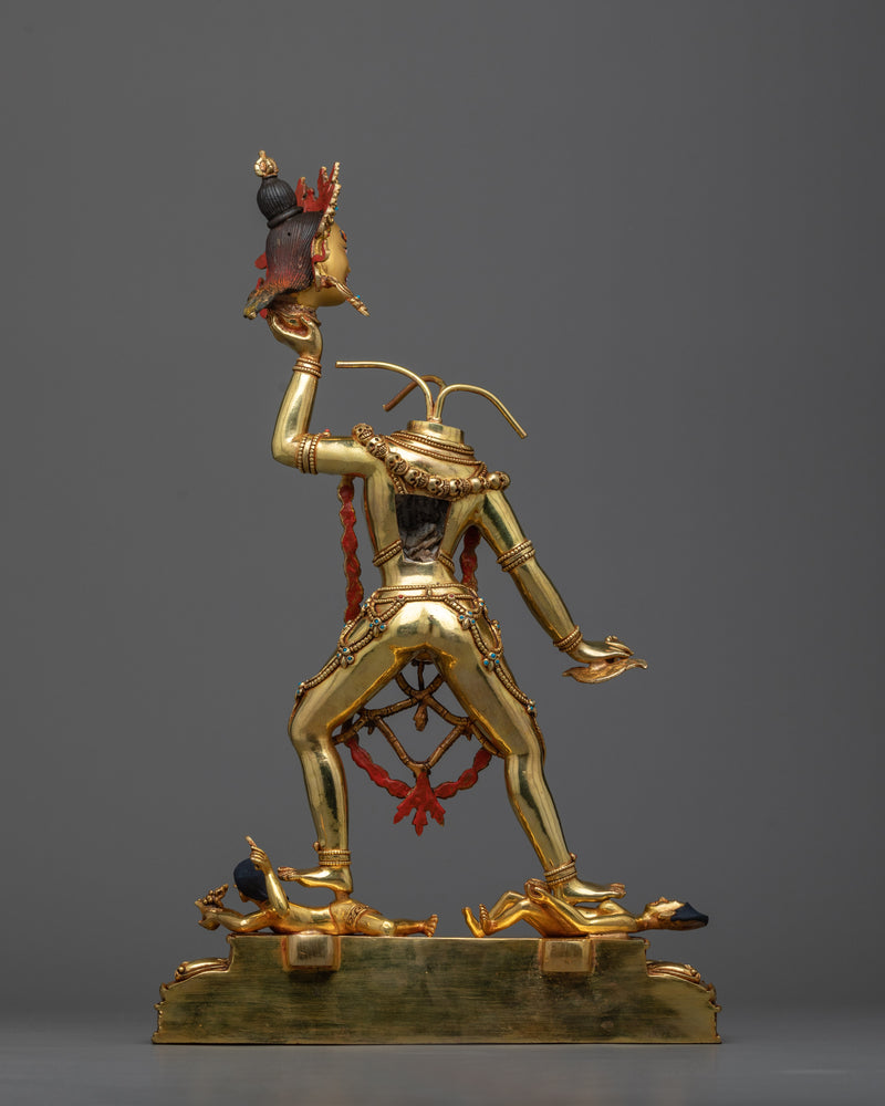 Exquisite Vajrayogini Ucheyma Statue | 24k Gold Gilded Nepalese Sculpture