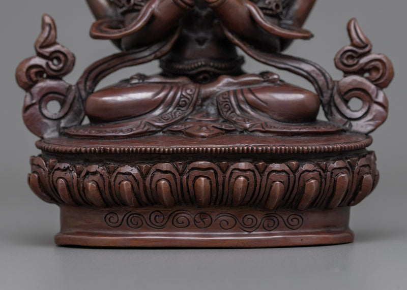 Cherished Chenresig Avalokiteshvara Statue | Himalayan Hand-made Buddhist Sculpture