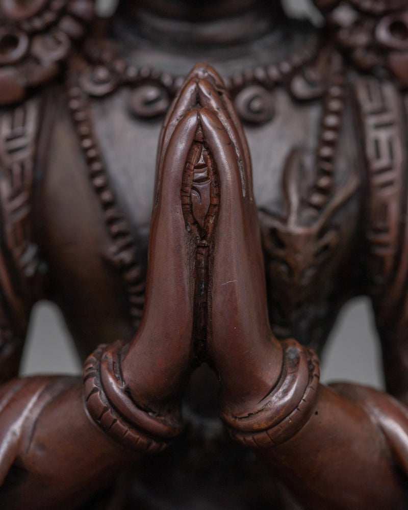 Cherished Chenresig Avalokiteshvara Statue | Himalayan Hand-made Buddhist Sculpture