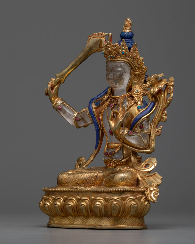 manjushri-crystal statue