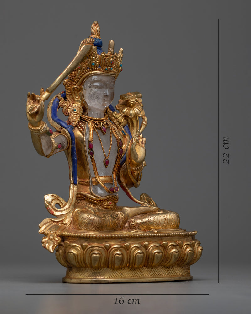 manjushri-crystal statue