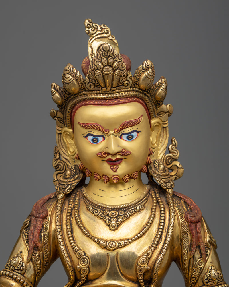 Kubera Statue for Shrine | Welcome Prosperity with the Vibrant Yellow Dzambhala