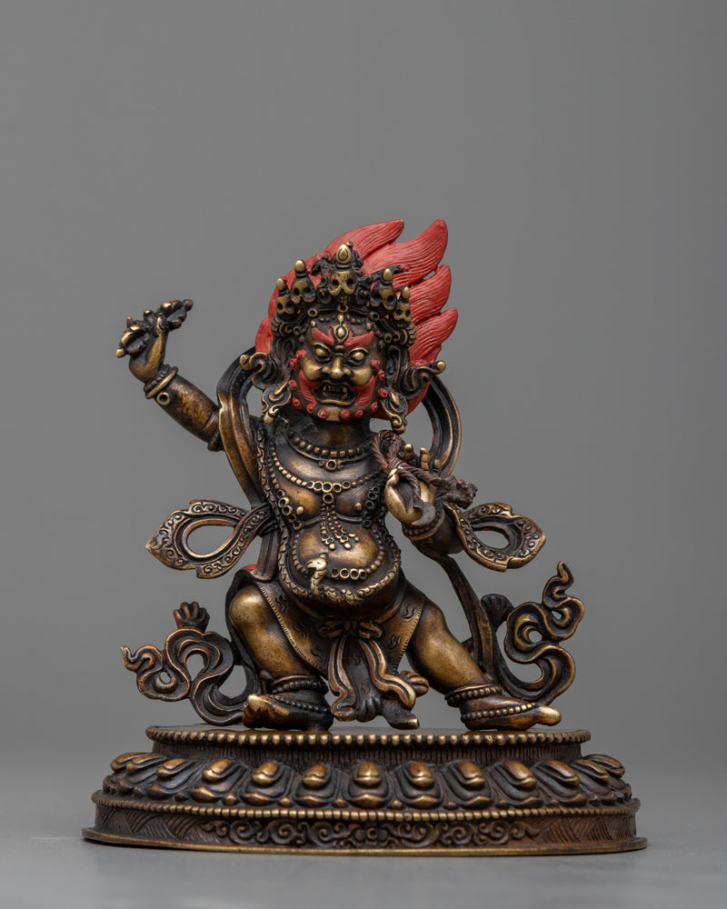 Unveil Intense Energy with the Vajrapani Buddha | Oxidized Copper Artwork