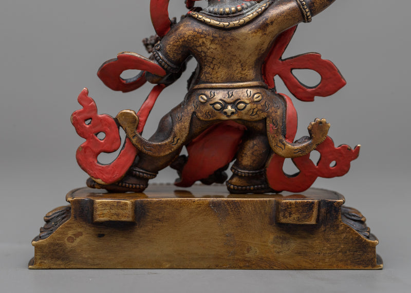 Unveil Intense Energy with the Vajrapani Buddha | Oxidized Copper Artwork