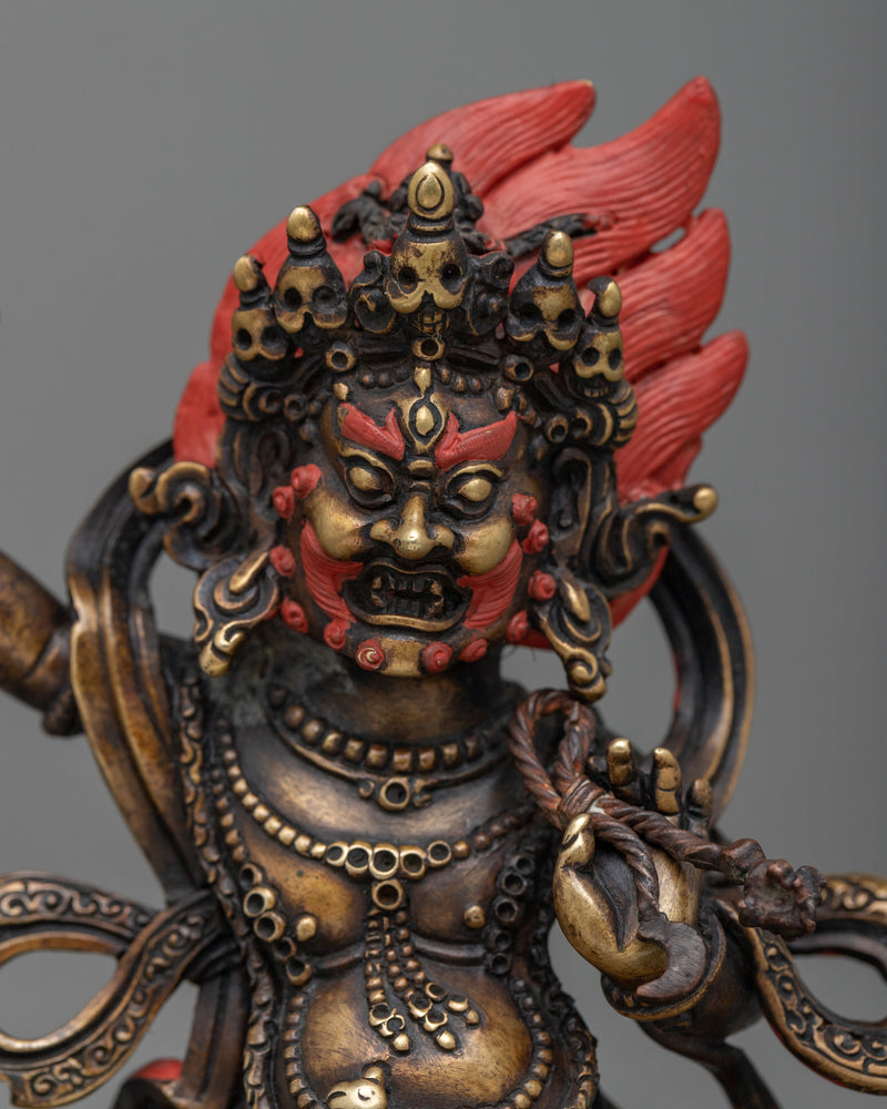 Unveil Intense Energy with the Vajrapani Buddha | Oxidized Copper Artwork