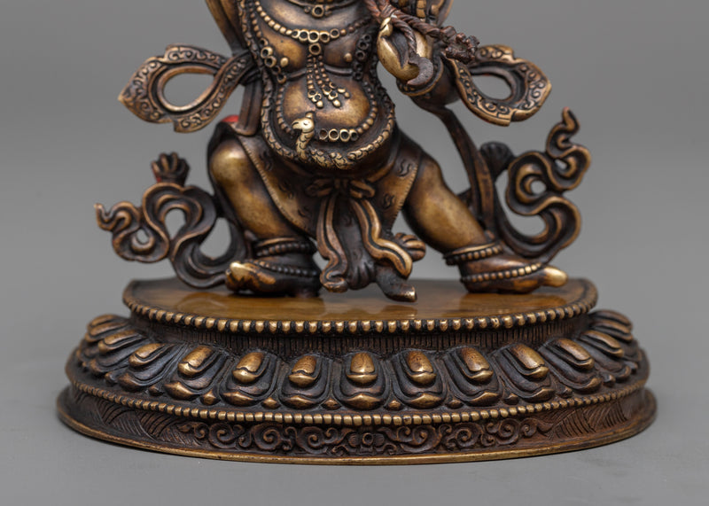 Unveil Intense Energy with the Vajrapani Buddha | Oxidized Copper Artwork