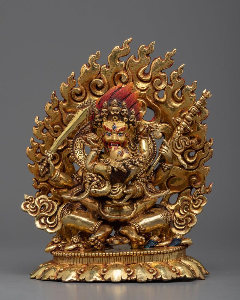 4-armed-mahakala-with-consort-statue