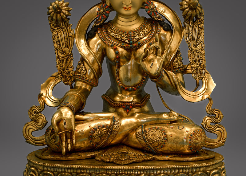 Elegant White Tara Figure | Embrace Divine Beauty and Compassion