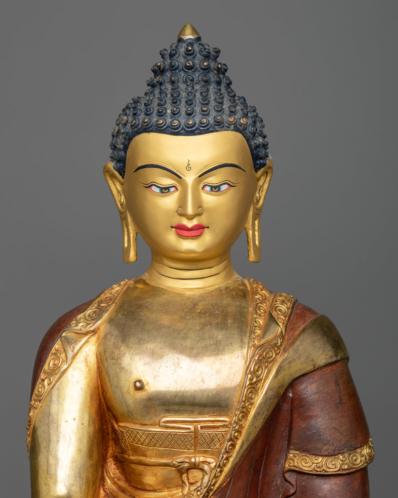 Buddha Shakyamuni Copper Statue | Handmade in Traditional Nepali Art