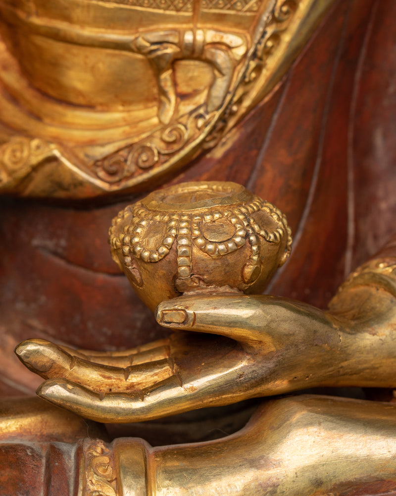 Buddha Shakyamuni Copper Statue | Handmade in Traditional Nepali Art