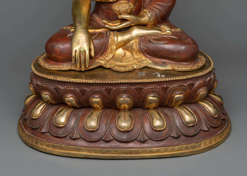 Buddha Shakyamuni Copper Statue | Handmade in Traditional Nepali Art