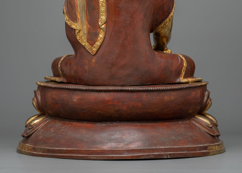 Buddha Shakyamuni Copper Statue | Handmade in Traditional Nepali Art