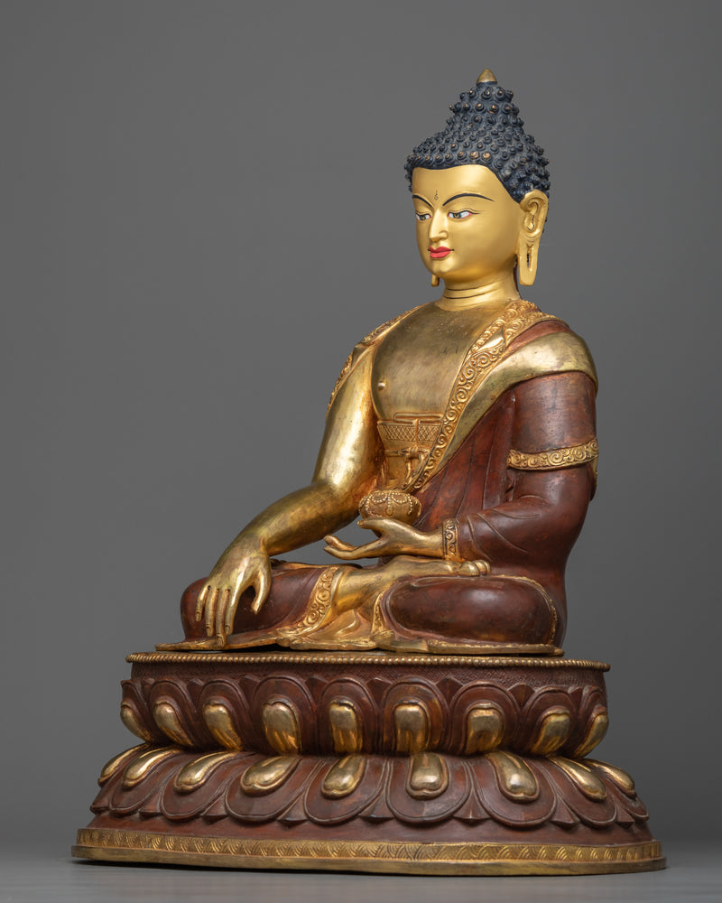 Buddha Shakyamuni Copper Statue | Handmade in Traditional Nepali Art