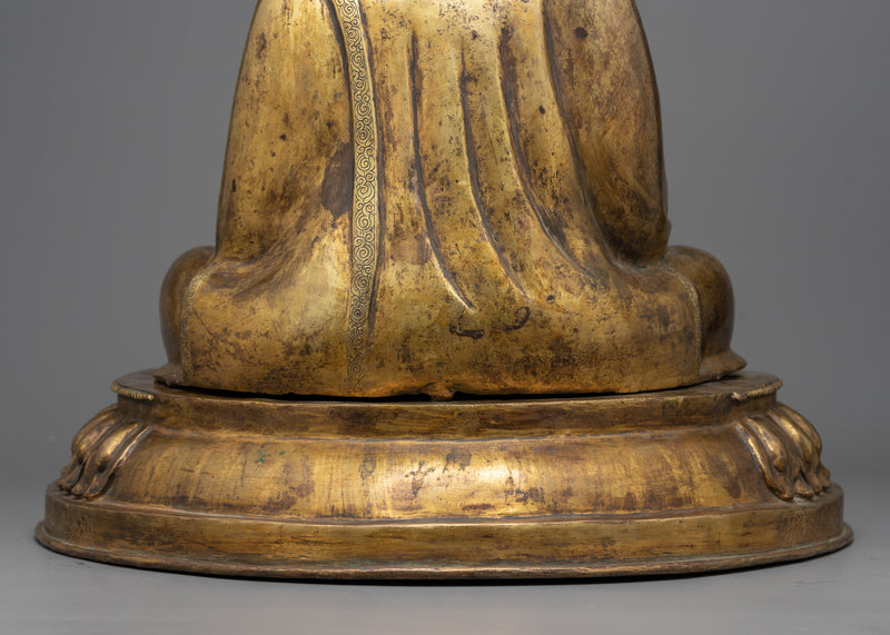 Gautama Buddha Antique Finish Statue | Century old Nepali Craftsmanship