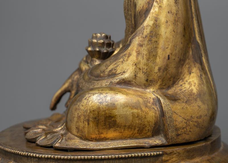 Gautama Buddha Antique Finish Statue | Century old Nepali Craftsmanship