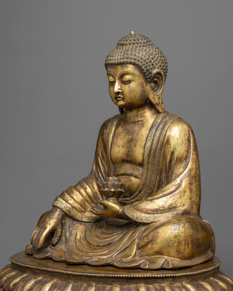 Gautama Buddha Antique Finish Statue | Century old Nepali Craftsmanship