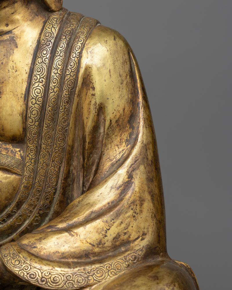 Gautama Buddha Antique Finish Statue | Century old Nepali Craftsmanship