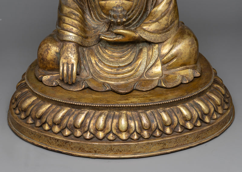 Gautama Buddha Antique Finish Statue | Century old Nepali Craftsmanship