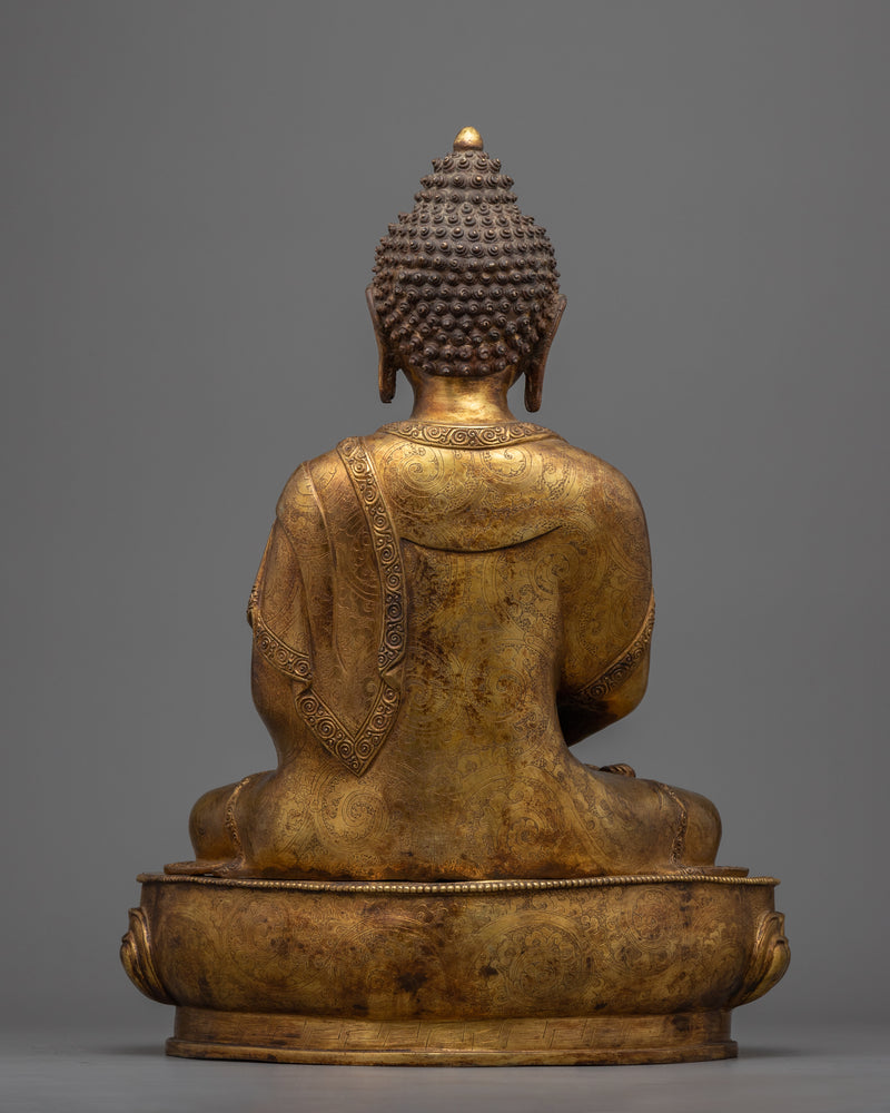 Amitabha Buddha Antique Finish Statue 