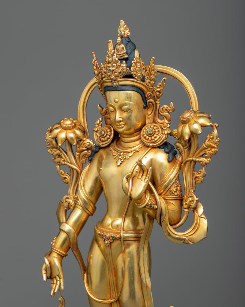 Standing Chenrezig 44cm Statue | Compassionate Deity of Buddhism