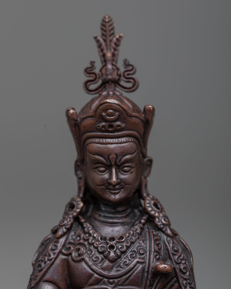 Miniature Guru Rinpoche Statue | Molded by Machine Sculpture of Guru Padmasambhava