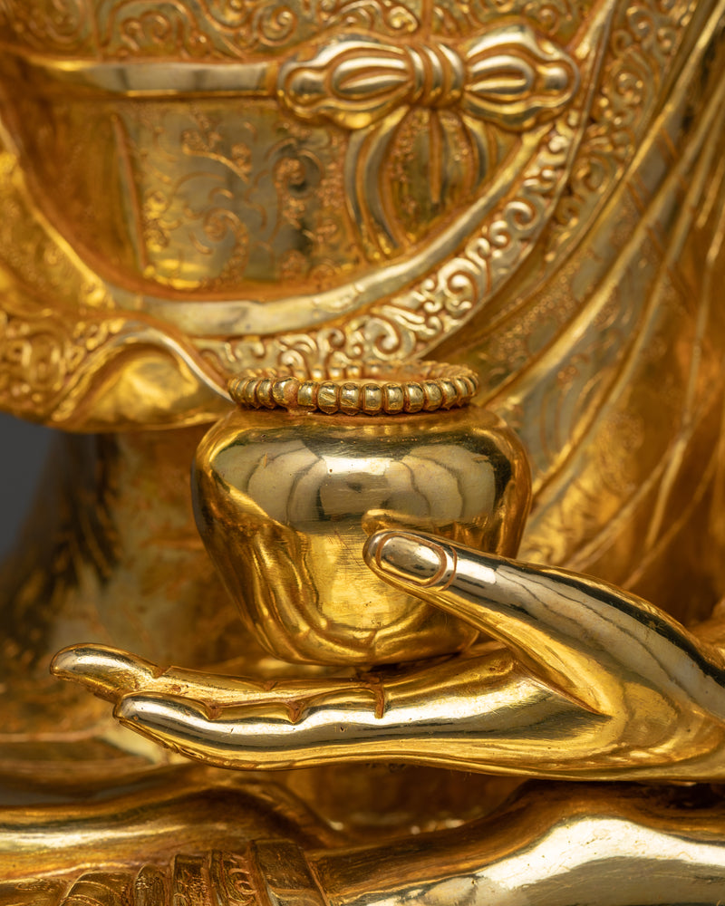 Shakyamuni Buddha 60cm Height Statue | Meditative Buddha Sculpture | 24k Gold Gilded