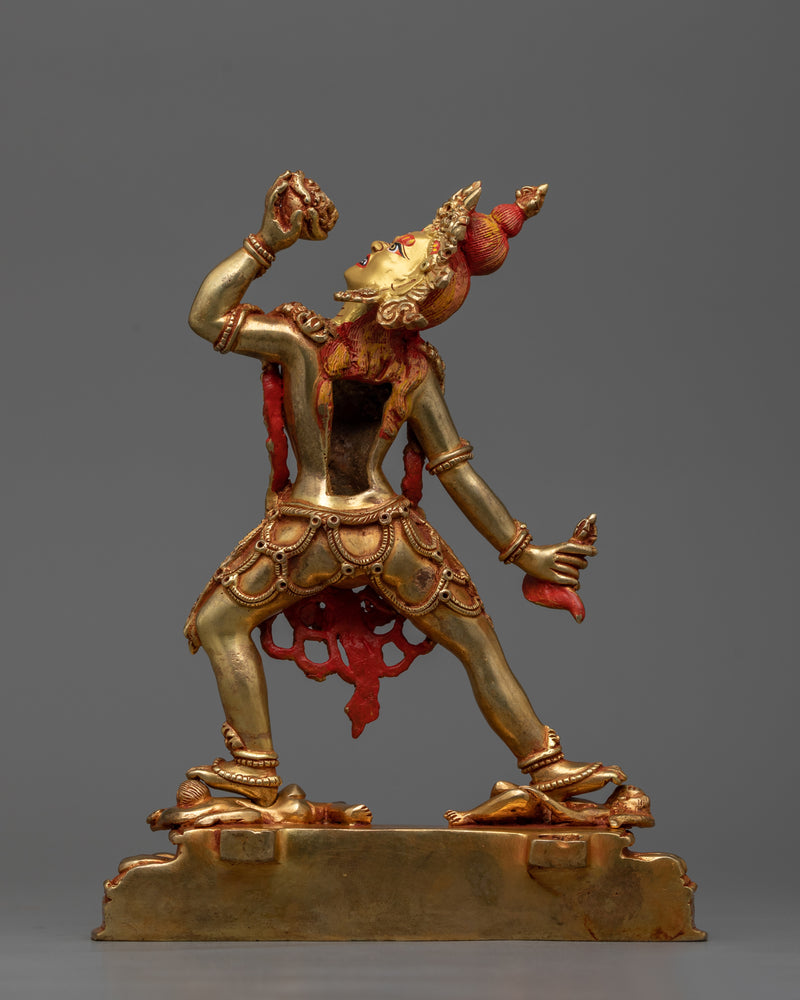 Dakini Vajrayogini Gold Statue | Deity of associated with Triumph over Ignorance