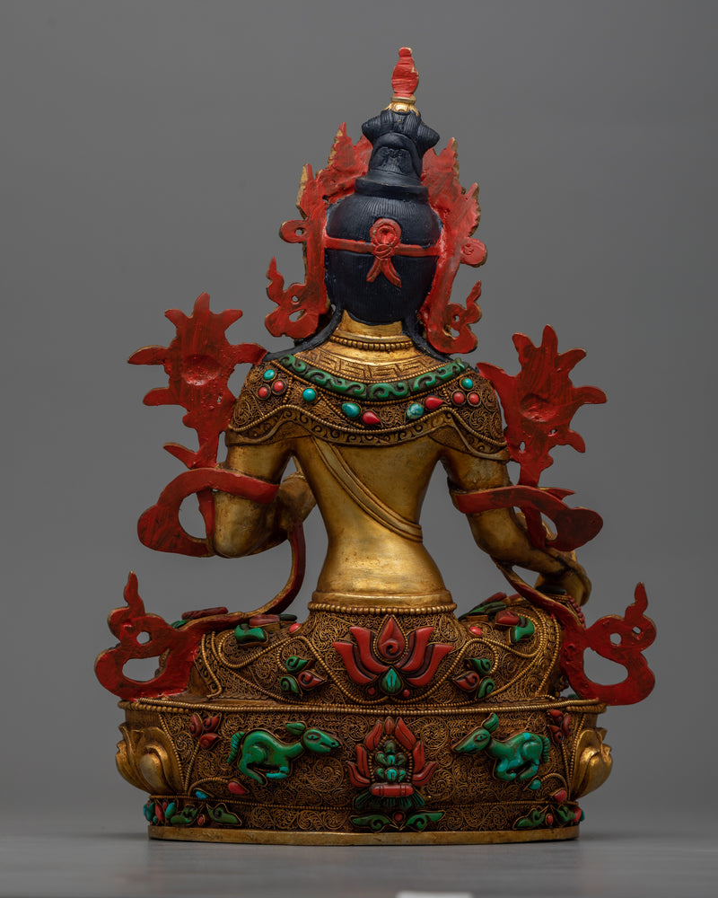 Goddess-Green-Tara-Statue | Handmade with an Antique Touch