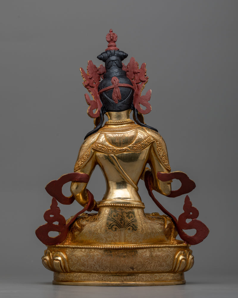 Vajrasattva Statue for Shrine Decor | 24k Gold Gilded artwork