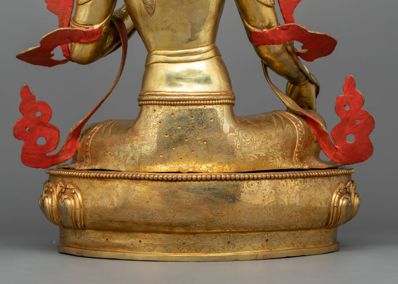 Green Tara Golden Statue | Emanation of Swift Compassion