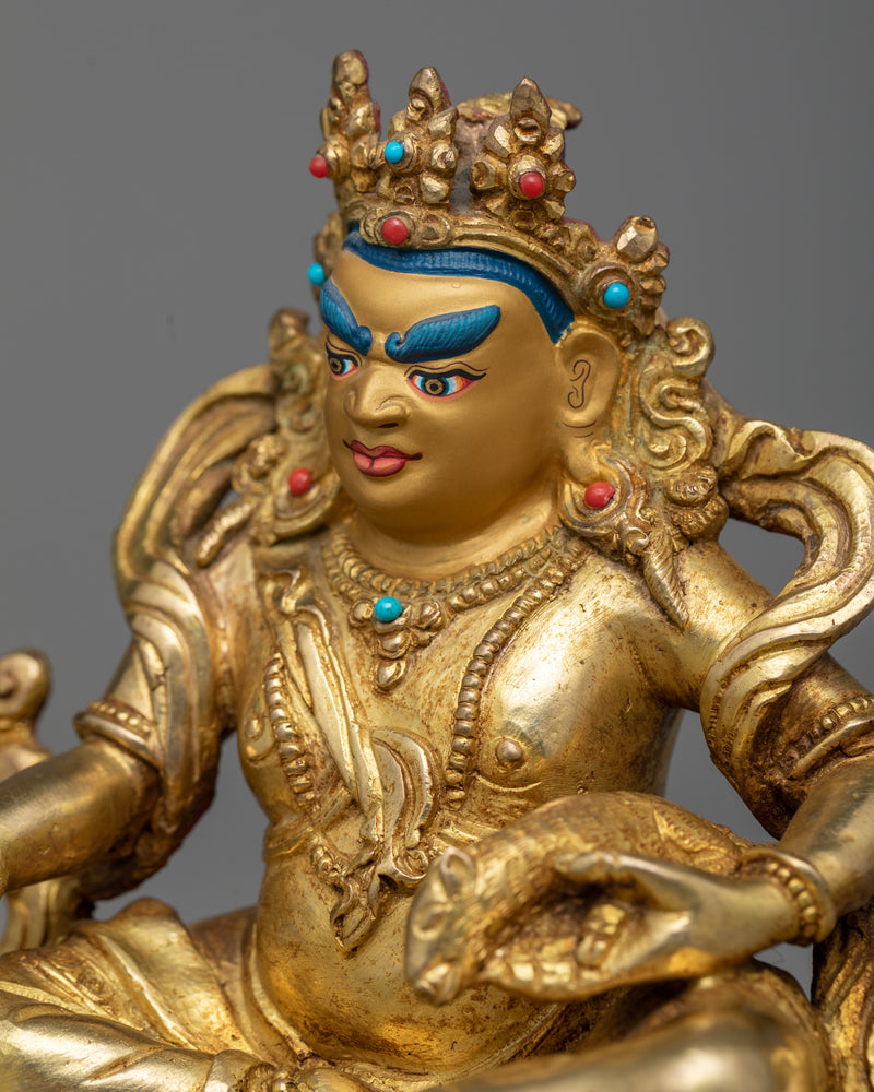 Dzambala Statue | Abundance in Gilded Glory