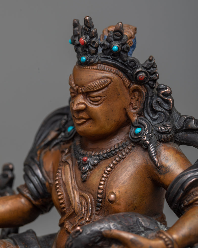 Oxidized Elegance: Zambala Sculpture | The Keeper of Abundance