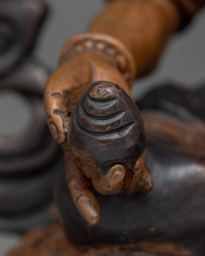 Oxidized Elegance: Zambala Sculpture | The Keeper of Abundance