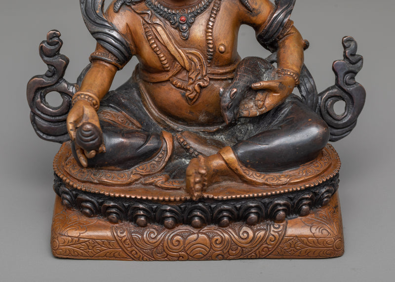 Oxidized Elegance: Zambala Sculpture | The Keeper of Abundance