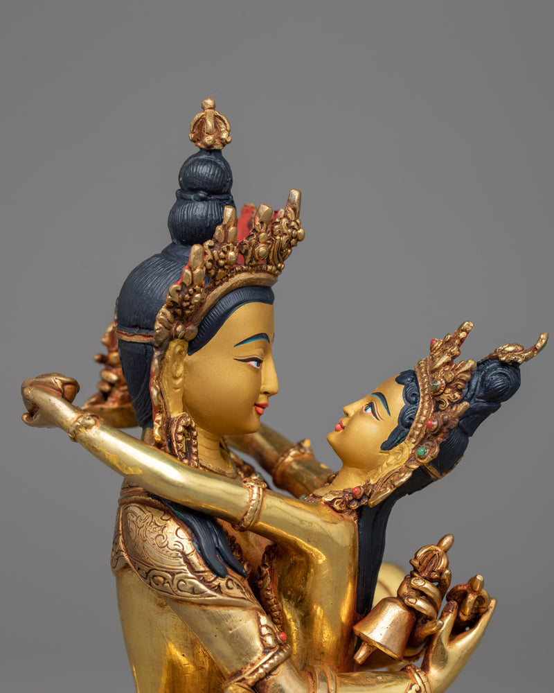 Vajradhara with Consort Sculpture | The Supreme Buddha of Vajrayana