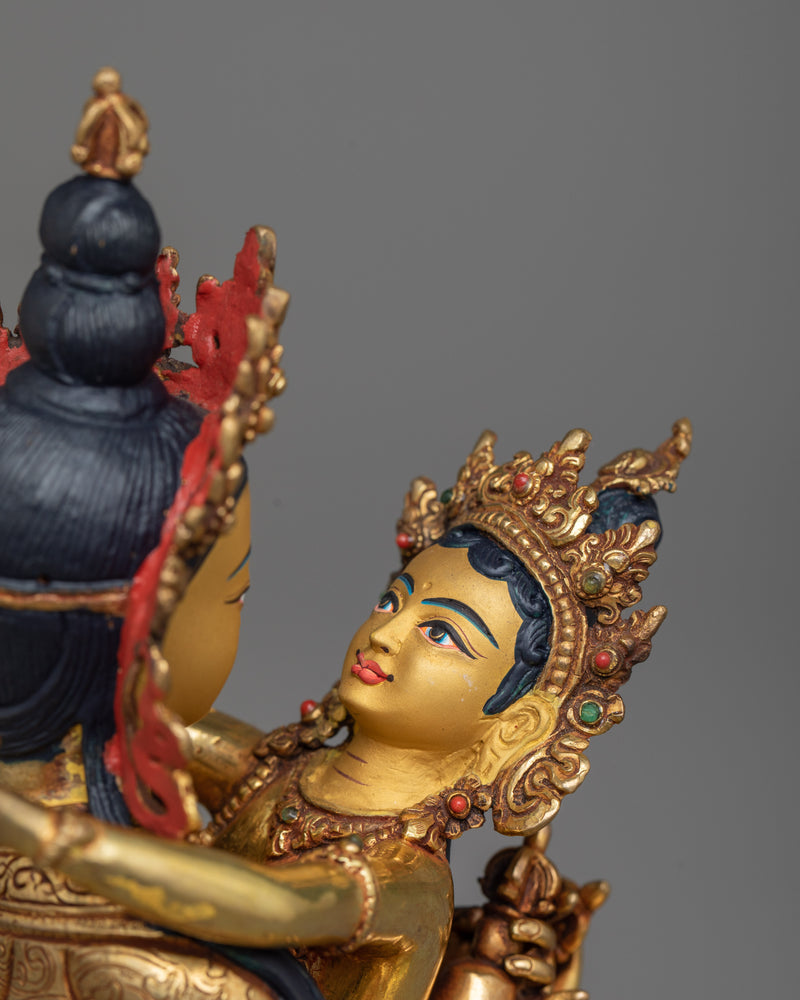 Vajradhara with Consort Sculpture | The Supreme Buddha of Vajrayana