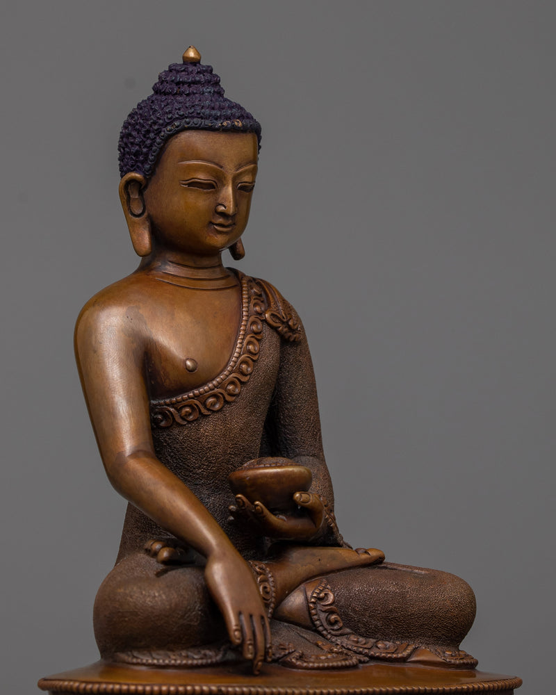 The Seated Shakyamuni Buddha Statue | Nepalese Oxidized Artwork