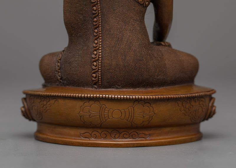 The Seated Shakyamuni Buddha Statue | Nepalese Oxidized Artwork